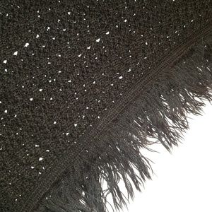 Black Knit Poncho